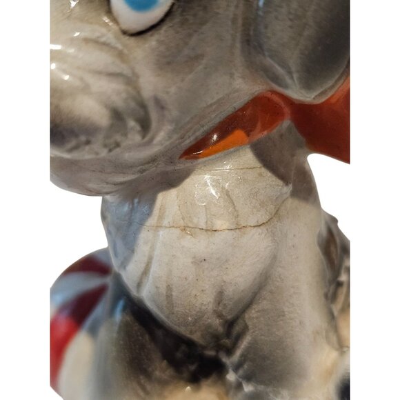 Norcrest Ceramic August Puppy Dog Figurine Japan 3.25" A646 DAMAGED SEE DESCRIPT - Picture 2 of 10